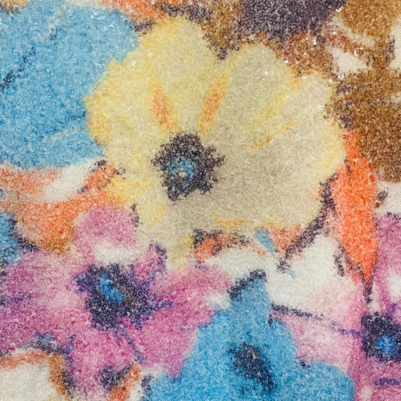 Elie Tahari Multicolor Floral Sequin Blouse - Picture 6 of 6